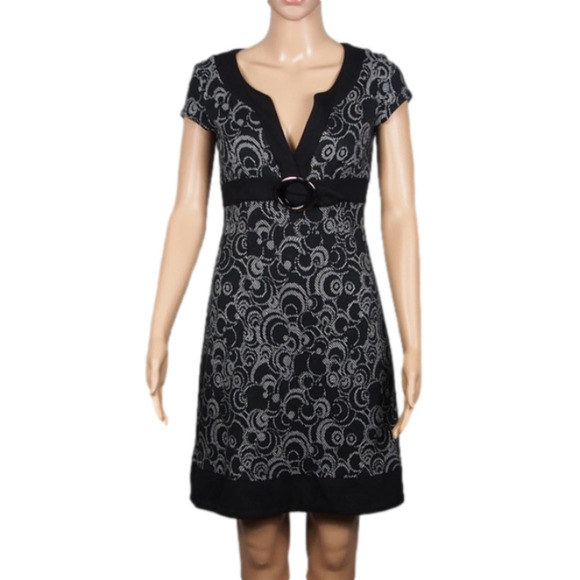 Sandro Ferrone Rome jacquard black and white dress - Picture 1 of 8
